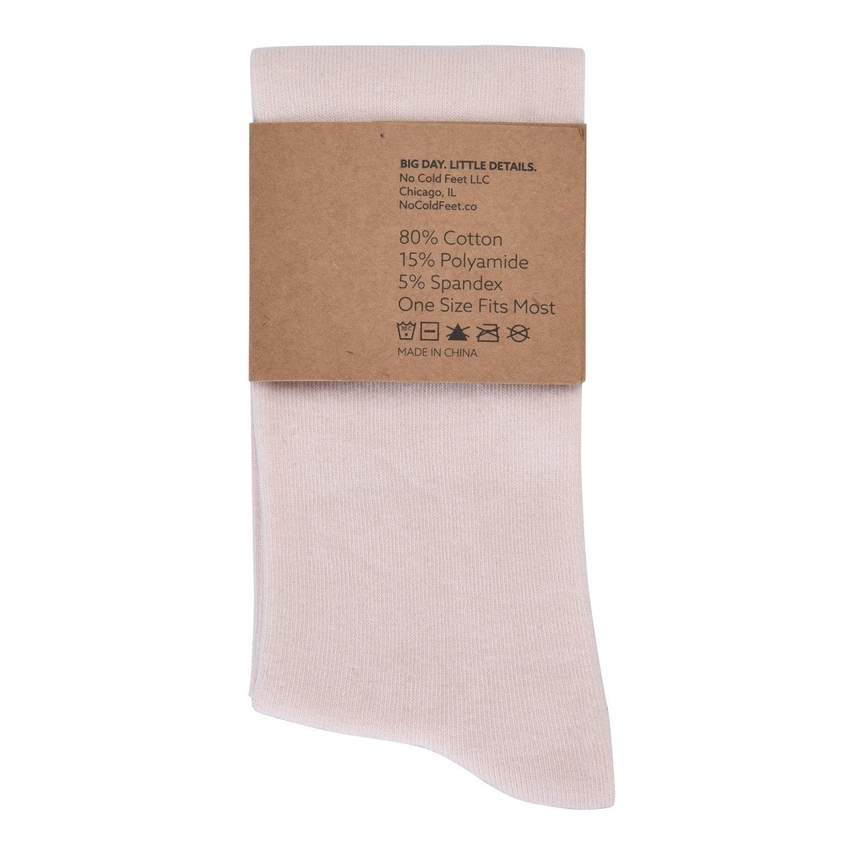 Pale Pink Cotton Blend Women’S Crew Socks Lightweight Breathable Comfortable Everyday Wear Socks by No Cold Feet – Don't Panic Shoes