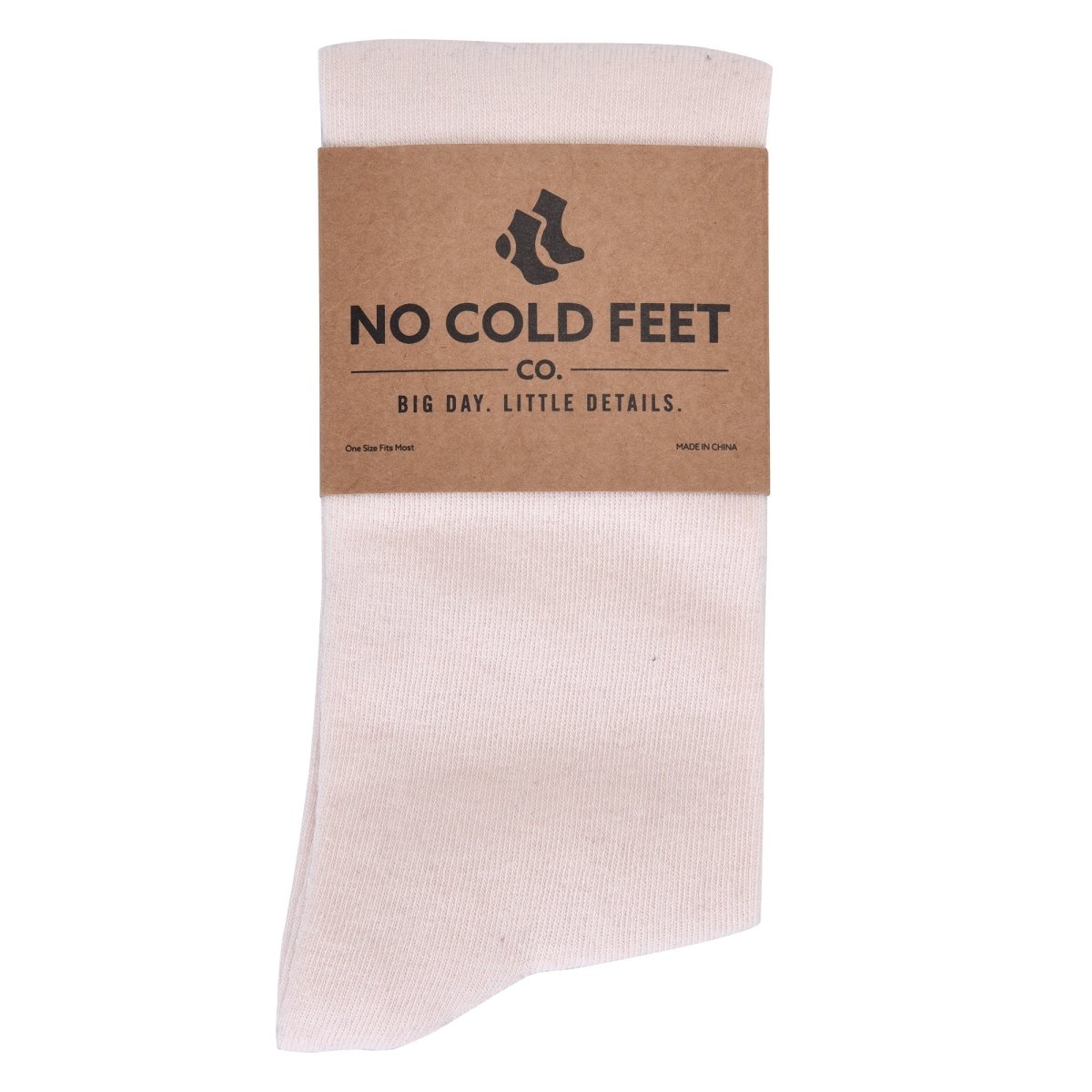 Pale Pink Cotton Blend Women’S Crew Socks Lightweight Breathable Comfortable Everyday Wear Socks by No Cold Feet – Don't Panic Shoes