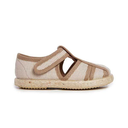 Parker Camel Stripes Adjustable Velcro Cushion Insole Ngf by Childrenchic – Don't Panic Shoes