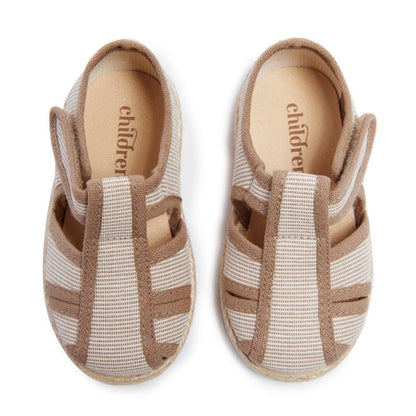 Parker Camel Stripes Adjustable Velcro Cushion Insole Ngf by Childrenchic – Don't Panic Shoes