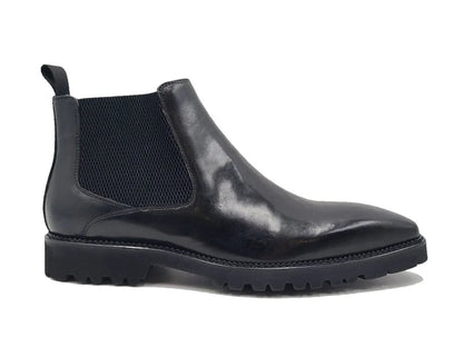 Patina Chelsea Boot Lug Sole Calf Leather All Day Comfort Kb480 - 102 Boots by Carrucci Shoes – Don't Panic Shoes