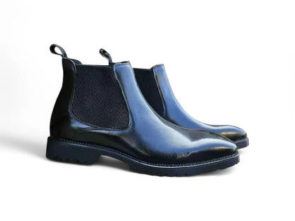 Patina Chelsea Boot Lug Sole Calf Leather All Day Comfort Kb480 - 102 Boots by Carrucci Shoes – Don't Panic Shoes