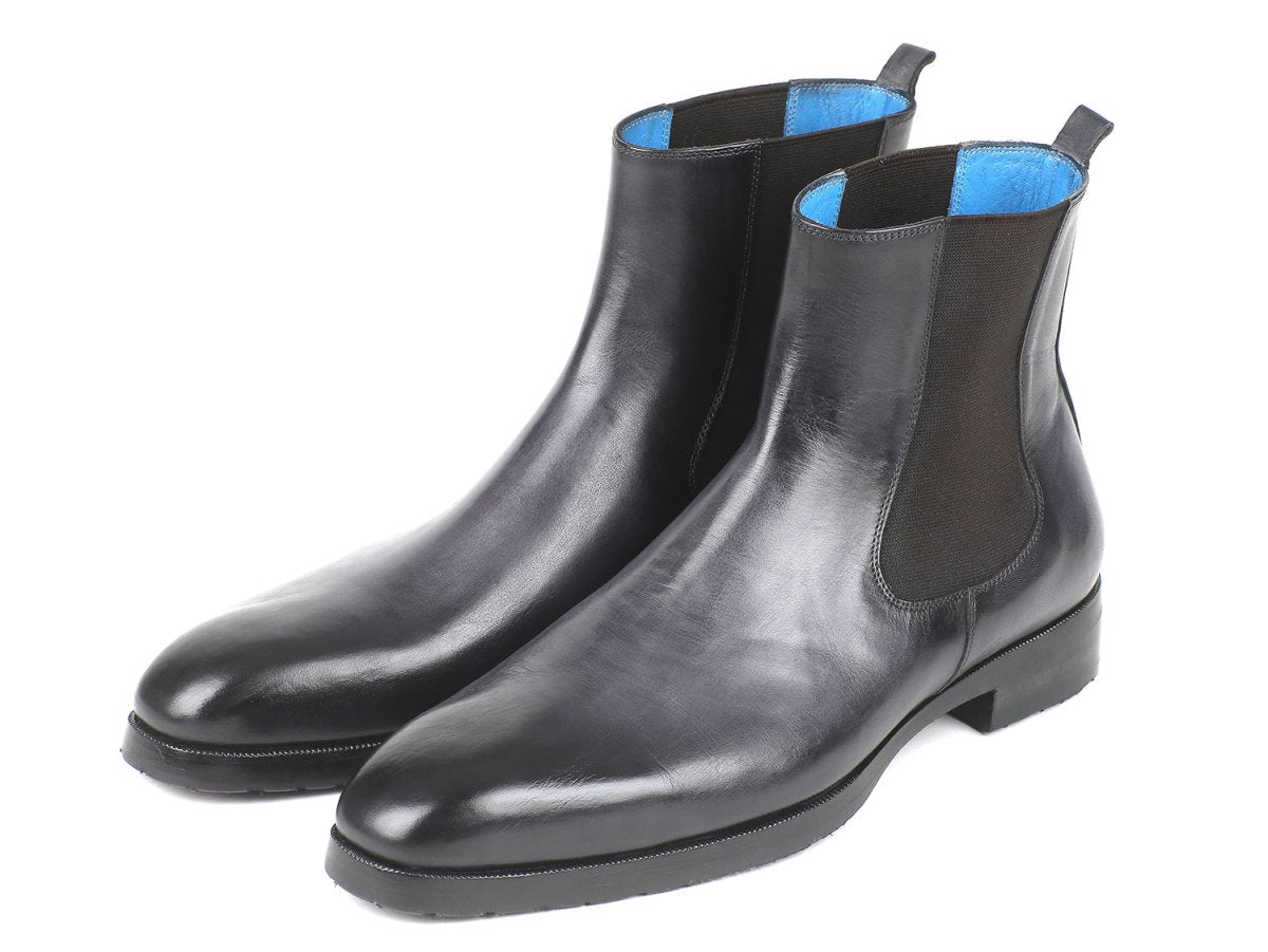 Paul Parkman Black And Gray Chelsea Boots (IdBt661blk) by Paul Parkman – Don't Panic Shoes