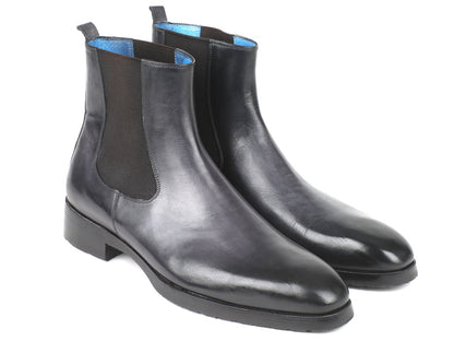 Paul Parkman Black And Gray Chelsea Boots (IdBt661blk) by Paul Parkman – Don't Panic Shoes