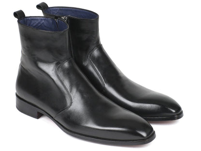 Paul Parkman Black Leather Side Zipper Boots (IdBt485 - Blk) by Paul Parkman – Don't Panic Shoes