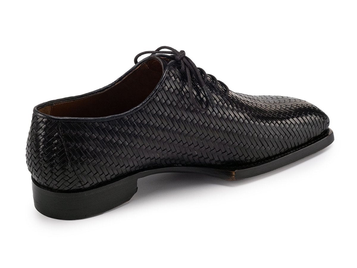 Paul Parkman Black Woven Leather Hand - Welted OxFord Shoes for Men (Id144wn72) by Paul Parkman – Don't Panic Shoes
