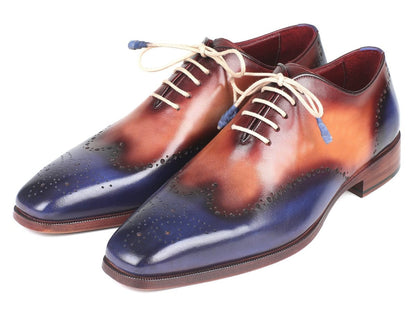 Paul Parkman Blue And Camel Wingtip Oxfords (Id097bx11) by Paul Parkman – Don't Panic Shoes