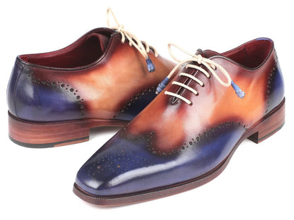 Paul Parkman Blue And Camel Wingtip Oxfords (Id097bx11) by Paul Parkman – Don't Panic Shoes
