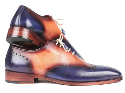 Paul Parkman Blue And Camel Wingtip Oxfords (Id097bx11) by Paul Parkman – Don't Panic Shoes