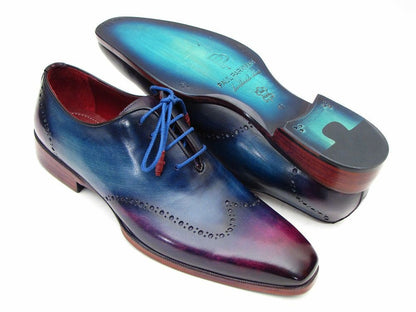 Paul Parkman Blue And Purple Wingtip Oxfords (Id084vx55) by Paul Parkman – Don't Panic Shoes
