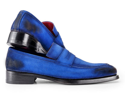 Paul Parkman Blue Antique Suede Goodyear Welted Loafers (Id36bq94) by Paul Parkman – Don't Panic Shoes