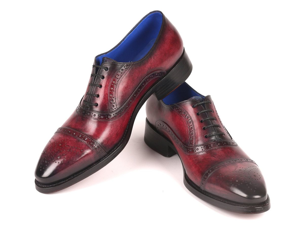 Paul Parkman Bordeaux Burnished Goodyear Welted Cap Toe Oxford Shoes (Id79brd68) by Paul Parkman – Don't Panic Shoes