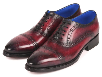 Paul Parkman Bordeaux Burnished Goodyear Welted Cap Toe Oxford Shoes (Id79brd68) by Paul Parkman – Don't Panic Shoes