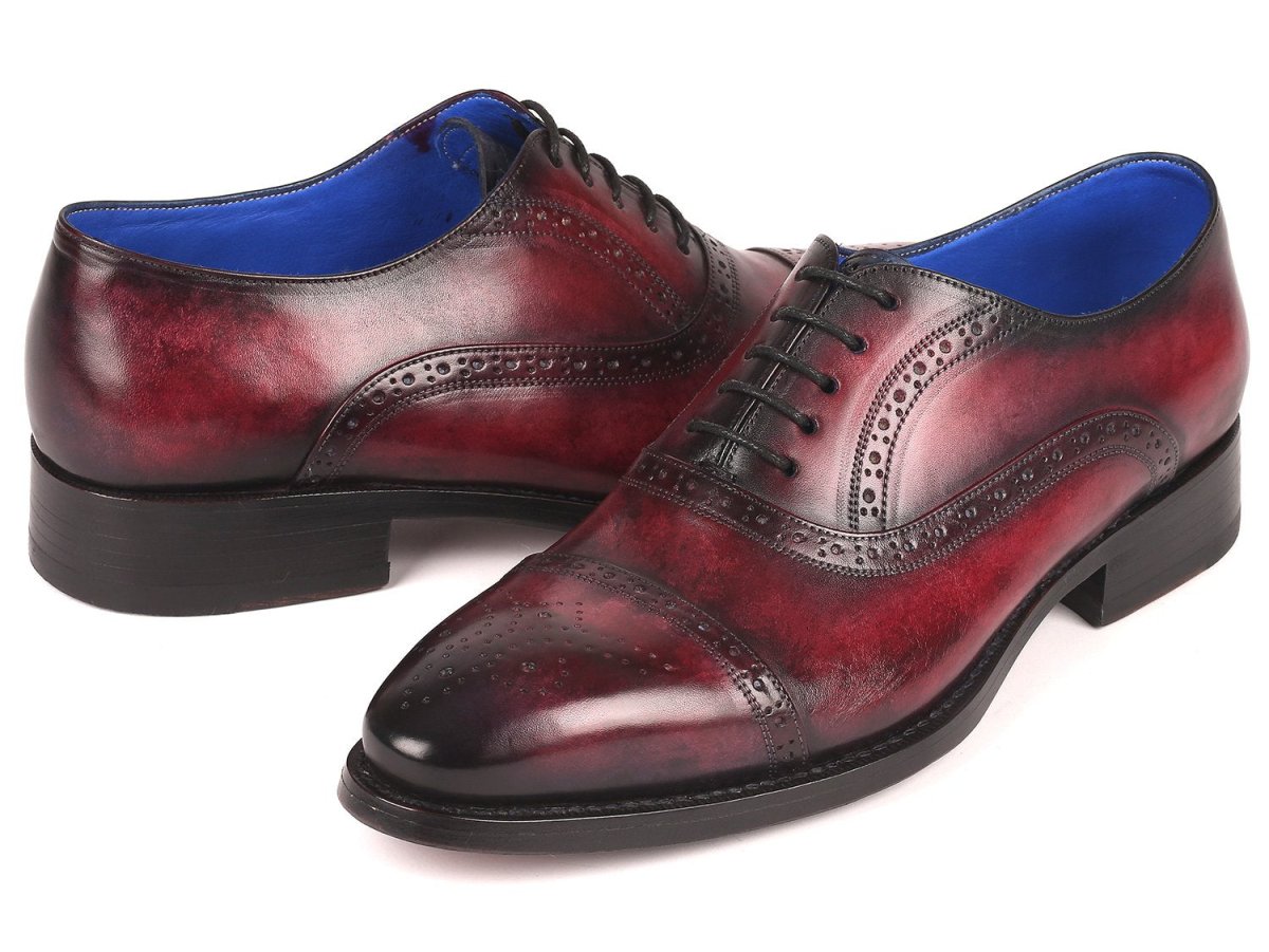Paul Parkman Bordeaux Burnished Goodyear Welted Cap Toe Oxford Shoes (Id79brd68) by Paul Parkman – Don't Panic Shoes