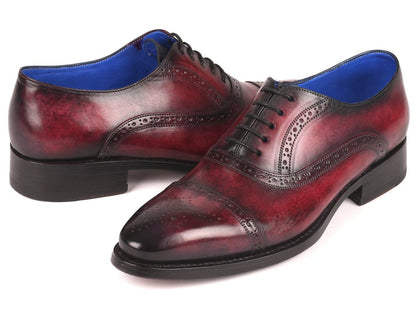 Paul Parkman Bordeaux Burnished Goodyear Welted Cap Toe Oxford Shoes (Id79brd68) by Paul Parkman – Don't Panic Shoes