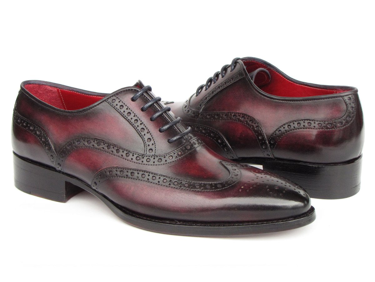 Paul Parkman Bordeaux Burnished Goodyear Welted Wingtip Oxford Shoes (Id66brd94) Shoes by Paul Parkman – Don't Panic Shoes