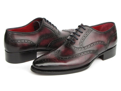 Paul Parkman Bordeaux Burnished Goodyear Welted Wingtip Oxford Shoes (Id66brd94) Shoes by Paul Parkman – Don't Panic Shoes