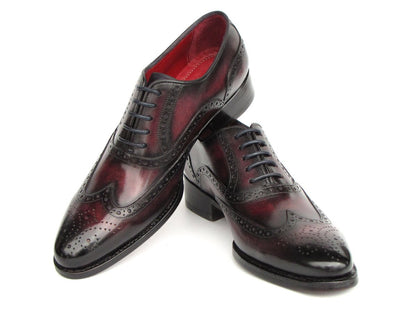 Paul Parkman Bordeaux Burnished Goodyear Welted Wingtip Oxford Shoes (Id66brd94) Shoes by Paul Parkman – Don't Panic Shoes