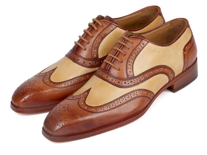 Paul Parkman Brown And Beige Dual Tone Oxfords (Id224bj57) by Paul Parkman – Don't Panic Shoes