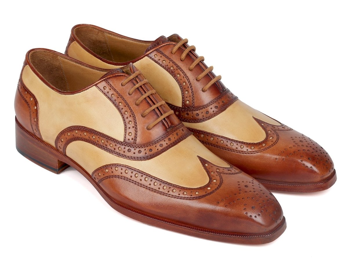Paul Parkman Brown And Beige Dual Tone Oxfords (Id224bj57) by Paul Parkman – Don't Panic Shoes