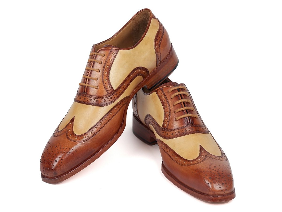 Paul Parkman Brown And Beige Dual Tone Oxfords (Id224bj57) by Paul Parkman – Don't Panic Shoes