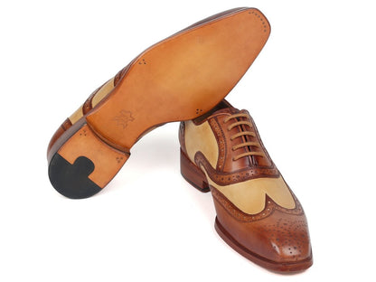 Paul Parkman Brown And Beige Dual Tone Oxfords (Id224bj57) by Paul Parkman – Don't Panic Shoes