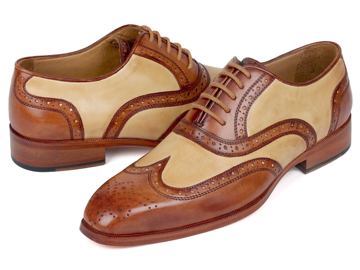 Paul Parkman Brown And Beige Dual Tone Oxfords (Id224bj57) by Paul Parkman – Don't Panic Shoes