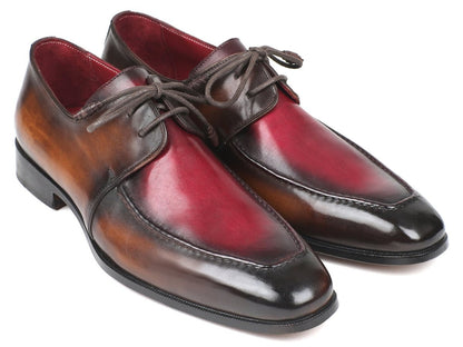 Paul Parkman Brown And Bordeaux Dual Tone Apron Derby Shoes (Id33bb12) by Paul Parkman – Don't Panic Shoes