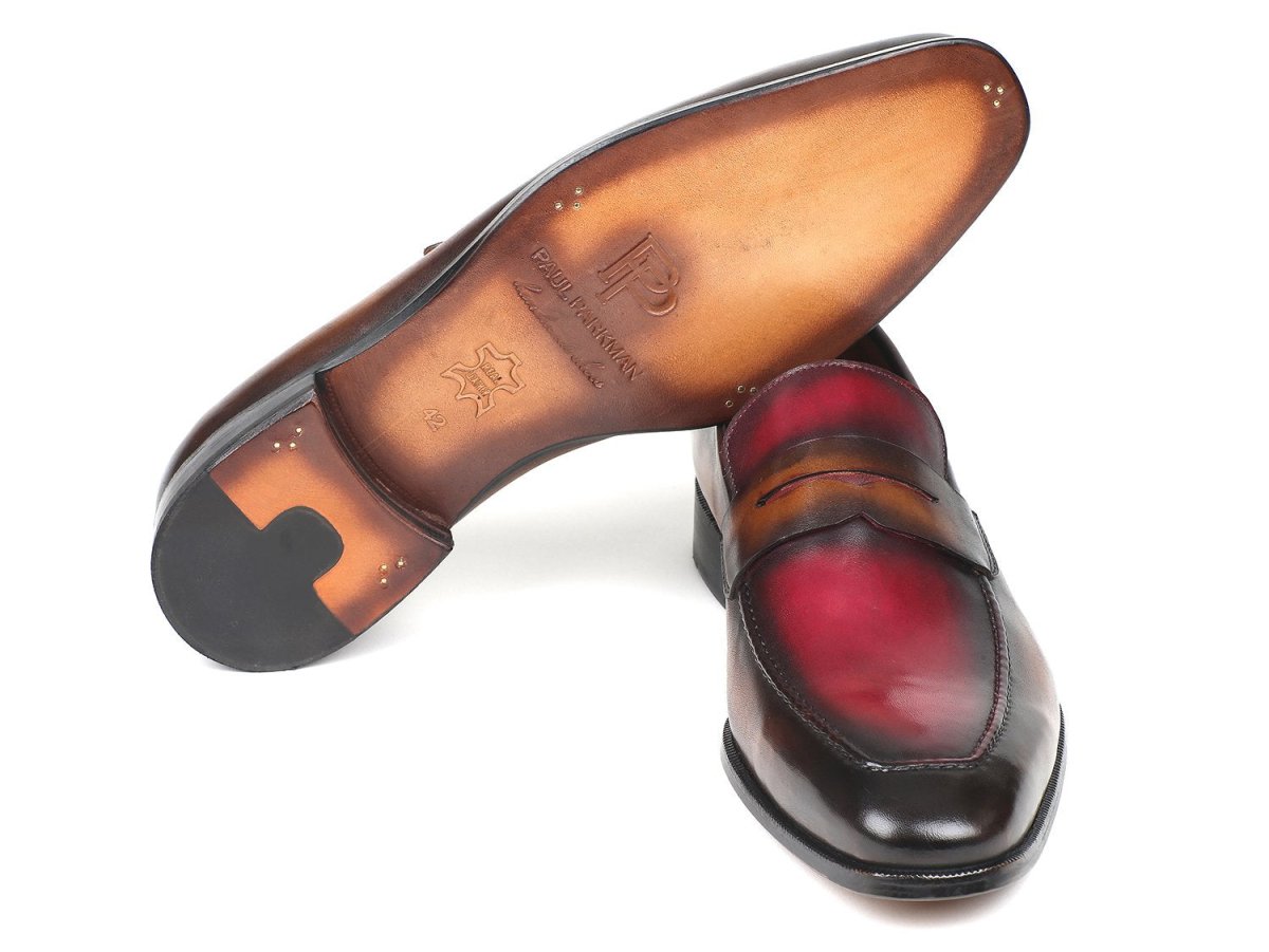 Paul Parkman Brown And Bordeaux Dual Tone Loafers For Men (Id10bb22) by Paul Parkman – Don't Panic Shoes
