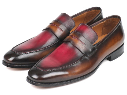 Paul Parkman Brown And Bordeaux Dual Tone Loafers For Men (Id10bb22) by Paul Parkman – Don't Panic Shoes