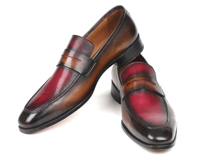 Paul Parkman Brown And Bordeaux Dual Tone Loafers For Men (Id10bb22) by Paul Parkman – Don't Panic Shoes