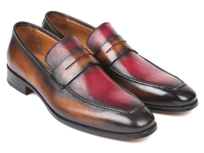 Paul Parkman Brown And Bordeaux Dual Tone Loafers For Men (Id10bb22) by Paul Parkman – Don't Panic Shoes