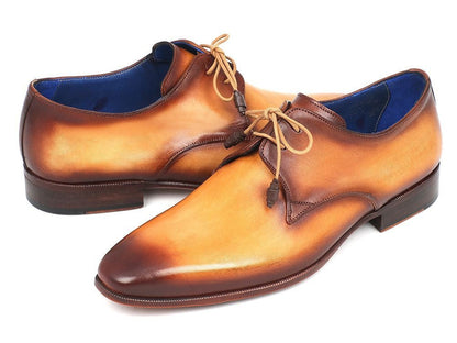 Paul Parkman Brown And Camel Hand - Painted Derby Shoes (Id326 - Cmlbrw) by Paul Parkman – Don't Panic Shoes
