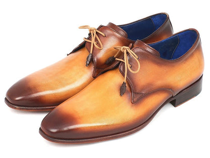 Paul Parkman Brown And Camel Hand - Painted Derby Shoes (Id326 - Cmlbrw) by Paul Parkman – Don't Panic Shoes
