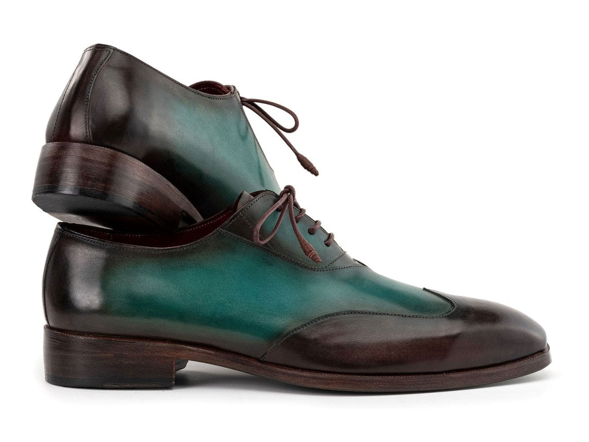 Paul Parkman Brown And Green Patina Leather Wingtip Oxford Shoes Al3257sj by Paul Parkman – Don't Panic Shoes