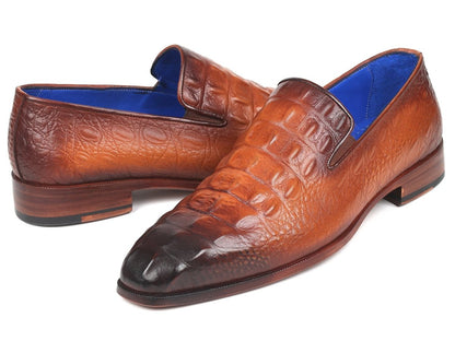 Paul Parkman Brown Crocodile Embossed Calfskin Loafers (Id5576 - Brw) by Paul Parkman – Don't Panic Shoes