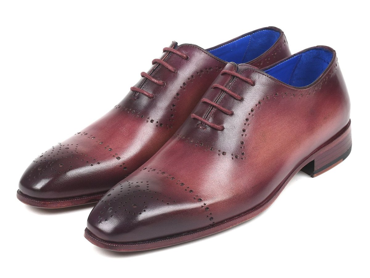 Paul Parkman Burgundy Hand - Painted Classic Brogues (IdZls35bur) by Paul Parkman – Don't Panic Shoes