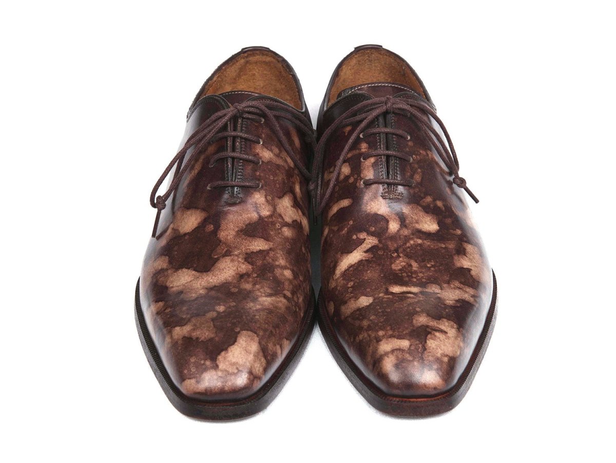 Paul Parkman Camouflage Hand - Painted Wholecut Oxfords Brown (IdCm37brw) by Paul Parkman – Don't Panic Shoes
