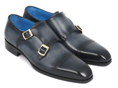 Paul Parkman Captoe Double Monkstraps Navy (Id045nvy62) by Paul Parkman – Don't Panic Shoes
