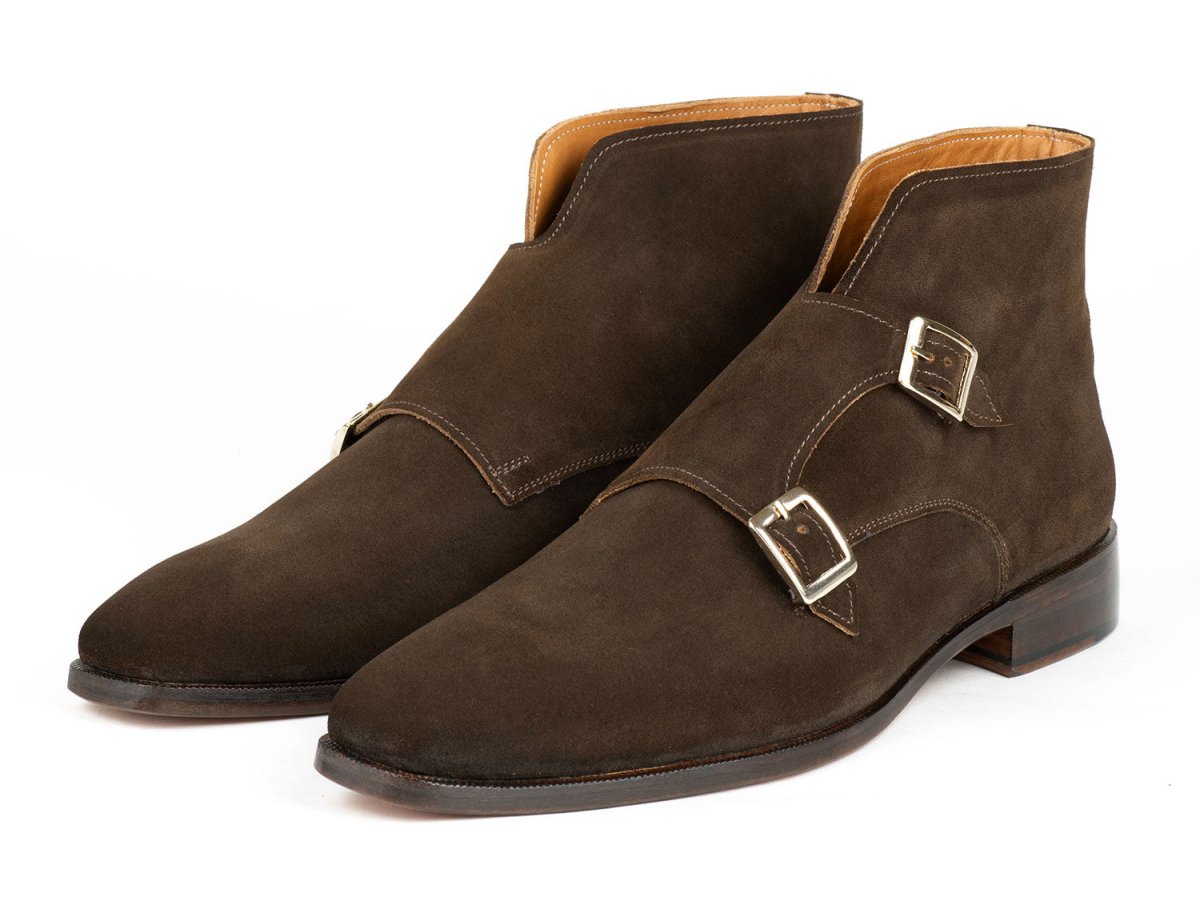 Paul Parkman Double Monkstrap Ankle Boots Brown Suede (Id8154 - Sdb) by Paul Parkman – Don't Panic Shoes