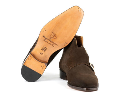 Paul Parkman Double Monkstrap Ankle Boots Brown Suede (Id8154 - Sdb) by Paul Parkman – Don't Panic Shoes