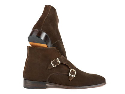Paul Parkman Double Monkstrap Ankle Boots Brown Suede (Id8154 - Sdb) by Paul Parkman – Don't Panic Shoes