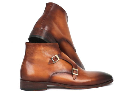 Paul Parkman Double Monkstrap Boots Brown (Id8154 - Brw) by Paul Parkman – Don't Panic Shoes