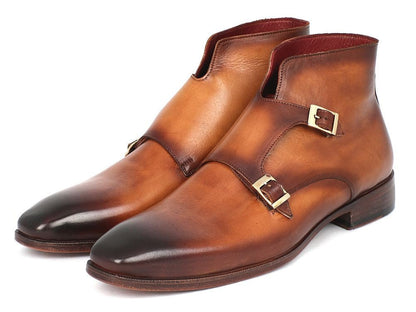 Paul Parkman Double Monkstrap Boots Brown (Id8154 - Brw) by Paul Parkman – Don't Panic Shoes