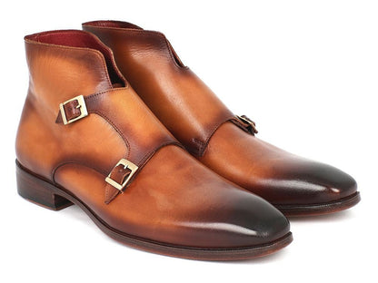 Paul Parkman Double Monkstrap Boots Brown (Id8154 - Brw) by Paul Parkman – Don't Panic Shoes