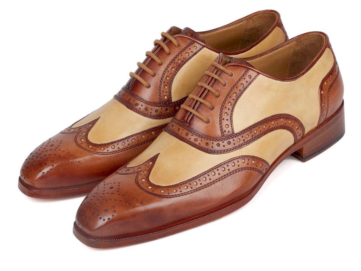 Paul Parkman Dual Tone Oxfords In Brown And Beige Shoes by Paul Parkman – Don't Panic Shoes