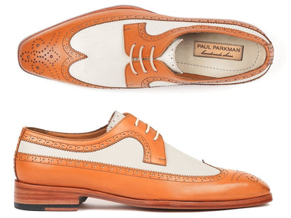 Paul Parkman Dual Tone Wingtip Derby Shoes Cognac And Cream (Id924cc55) by Paul Parkman – Don't Panic Shoes