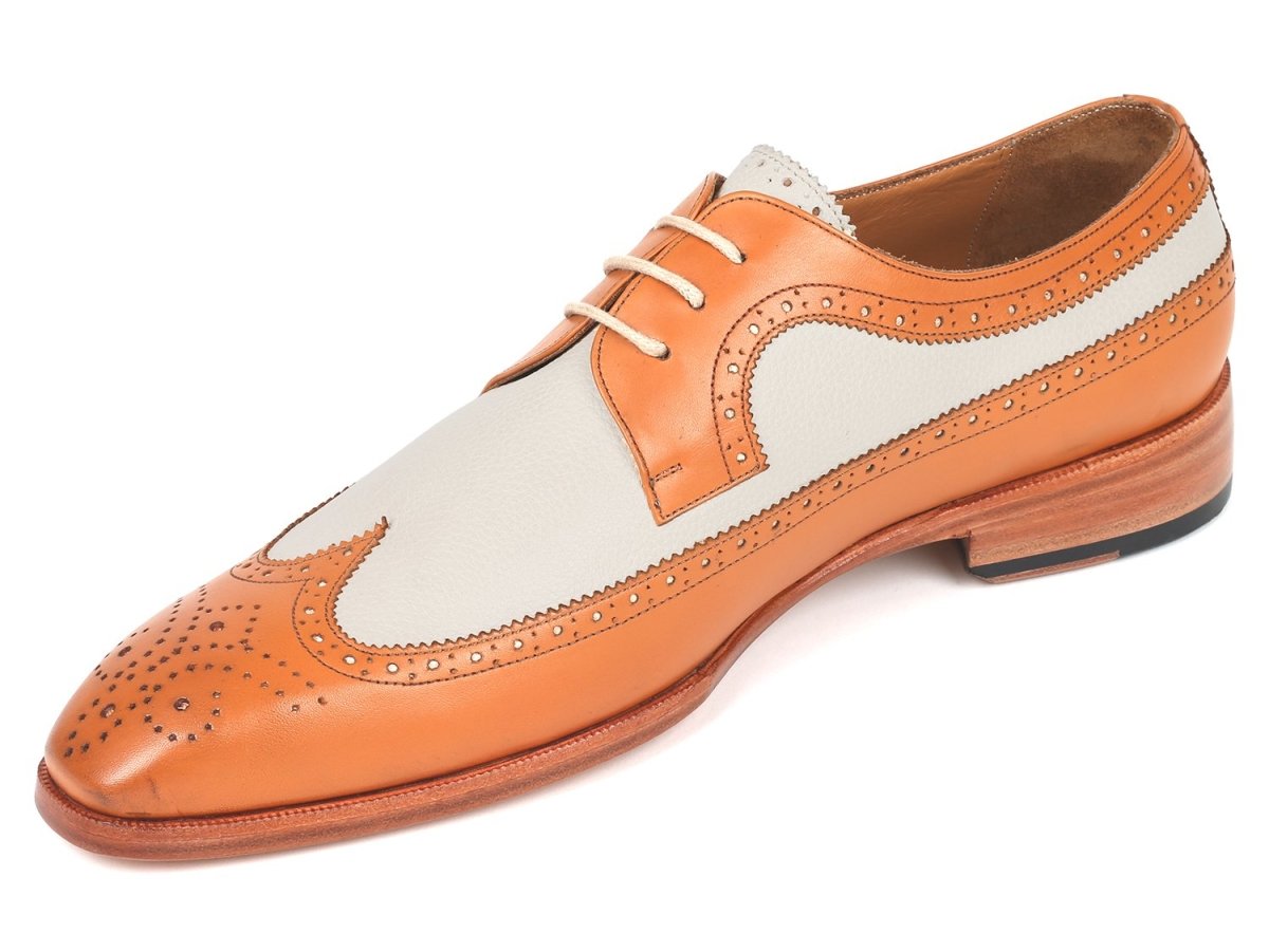 Paul Parkman Dual Tone Wingtip Derby Shoes Cognac And Cream (Id924cc55) by Paul Parkman – Don't Panic Shoes