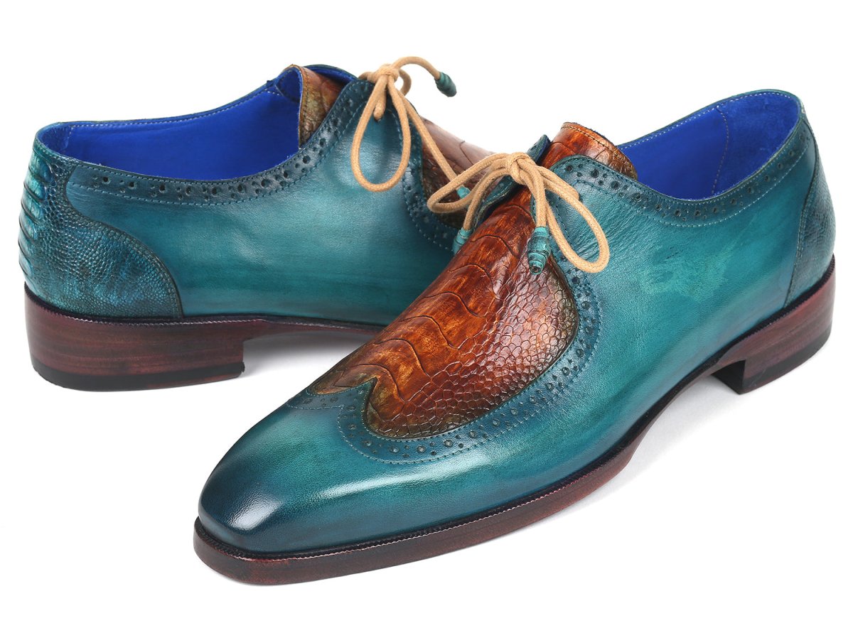 Paul Parkman Genuine Ostrich Leg And Calfskin Derby Shoes (Id788gy74) Shoes by Paul Parkman – Don't Panic Shoes