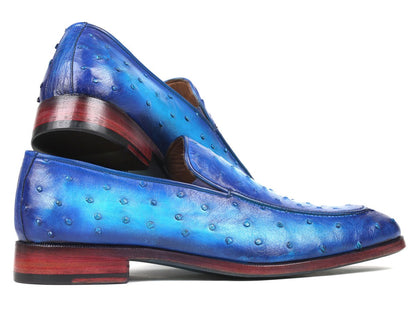 Paul Parkman Genuine Ostrich Loafers Ocean Blue (Id73954 - Blu) Shoes by Paul Parkman – Don't Panic Shoes